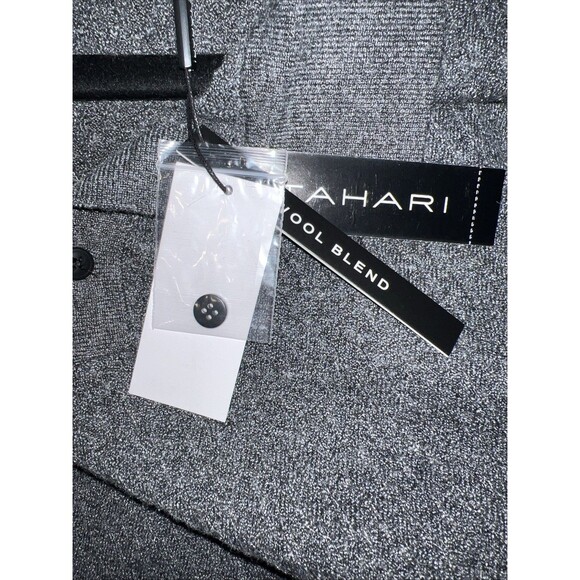 Tahari Polo Sweater Wool Blend Mens Medium Collared Knit Gray Preppy Casual NWT - Picture 9 of 16